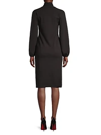Heavy Metal Crisscross Cut-Out Midi-Dress