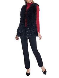 Long Feather Vest