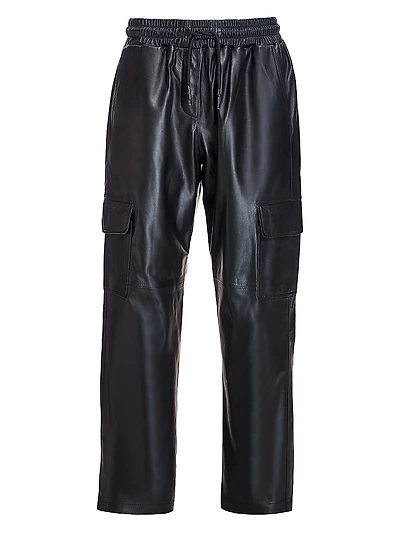 Leather Cargo Pants