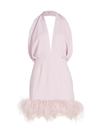 Wake Isolde Feather-Hem Minidress