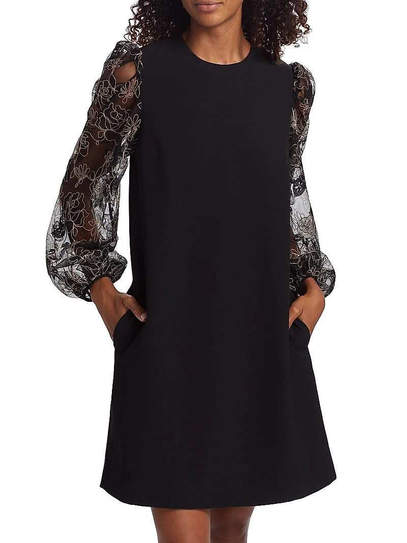 Tulle Sleeve Tunic Minidress
