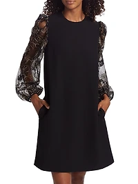 Tulle Sleeve Tunic Minidress