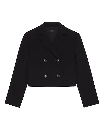 Cropped Double-Breasted Jacket