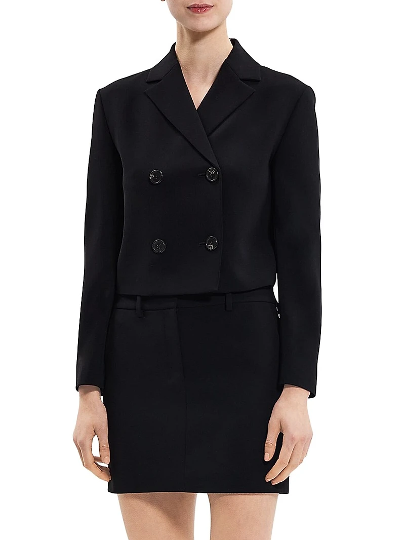 Cropped Double-Breasted Jacket