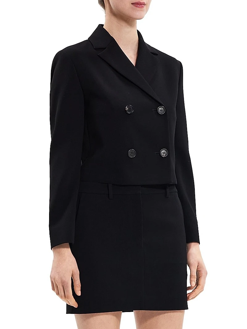 Cropped Double-Breasted Jacket