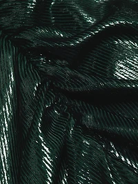 Roma Metallic Long-Sleeve Midi-Dress