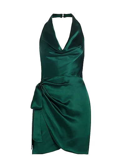 Martine Silk Halterneck Minidress