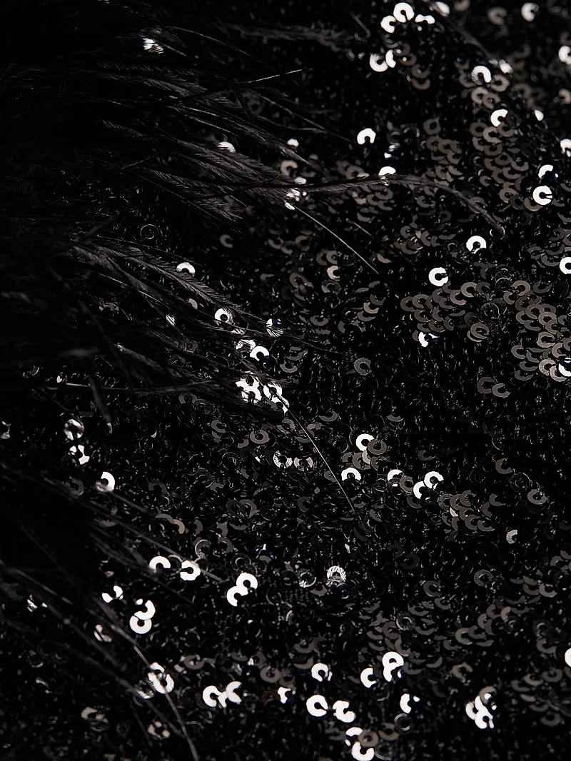 Kieran Sequined One-Shoulder Asymmetric Midi-Dress