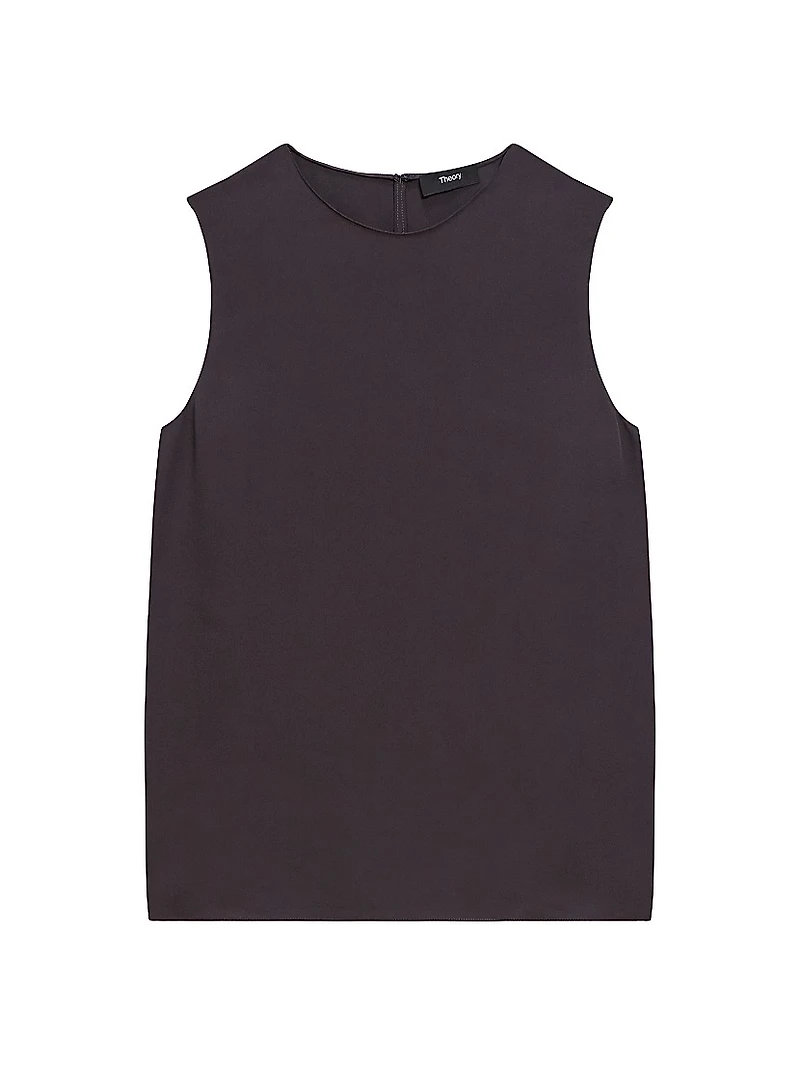 Sleeveless Silk Top