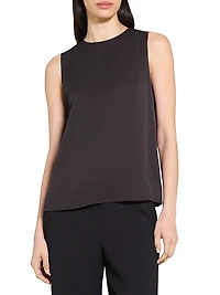 Sleeveless Silk Top