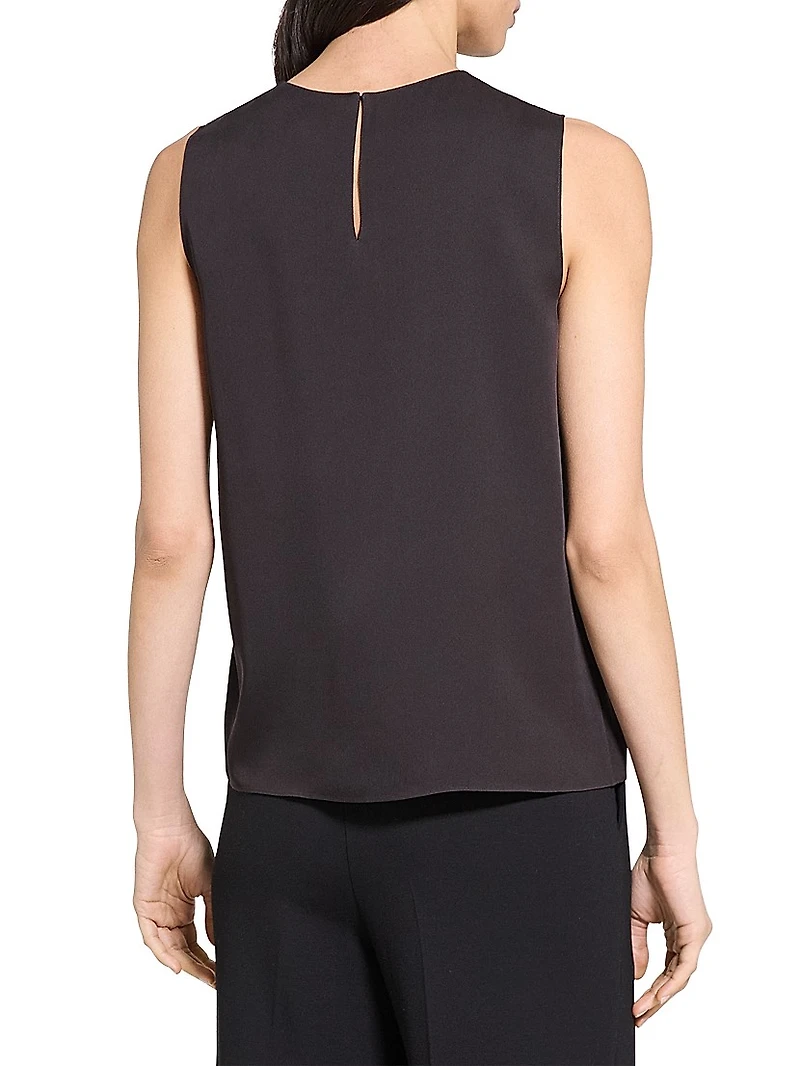 Sleeveless Silk Top