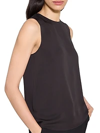 Sleeveless Silk Top