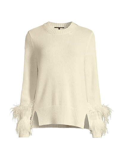 Billie Cashmere & Faux Feather Sweater