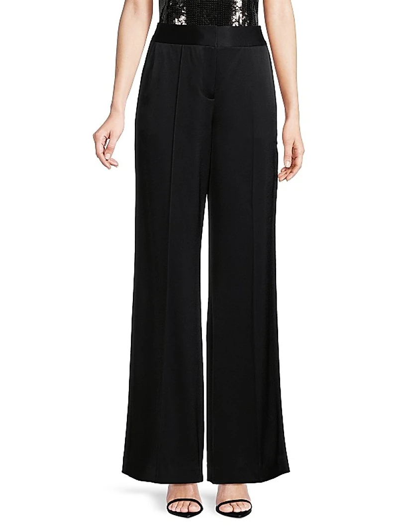 Andi Pleated Wide-Leg Pants