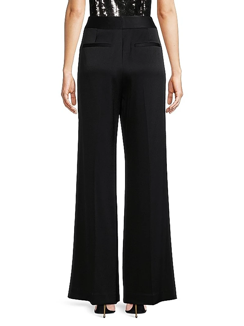 Andi Pleated Wide-Leg Pants