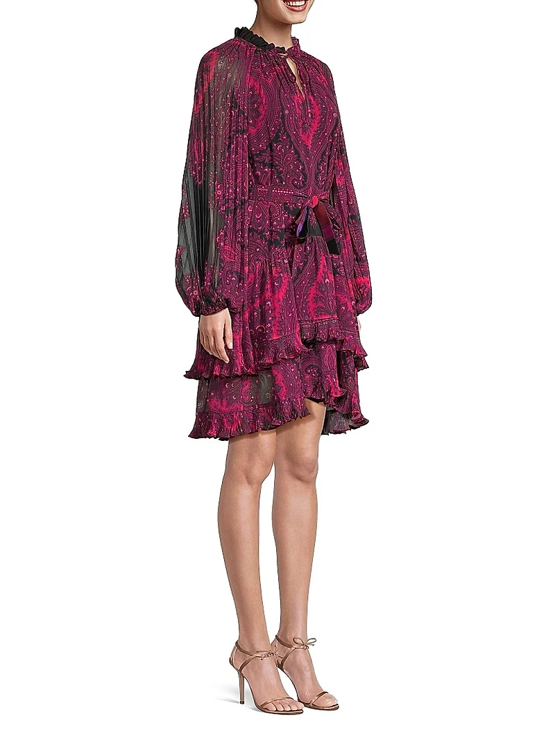 Trinitiy Printed Ruffled Dress