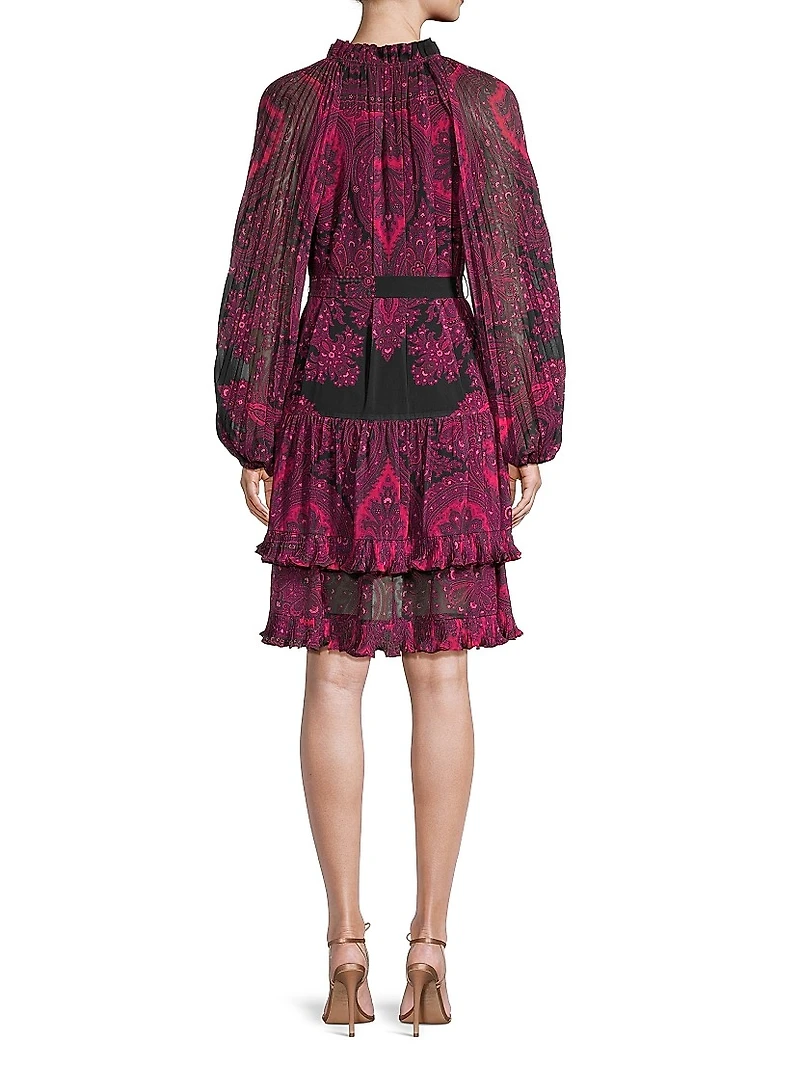 Trinitiy Printed Ruffled Dress