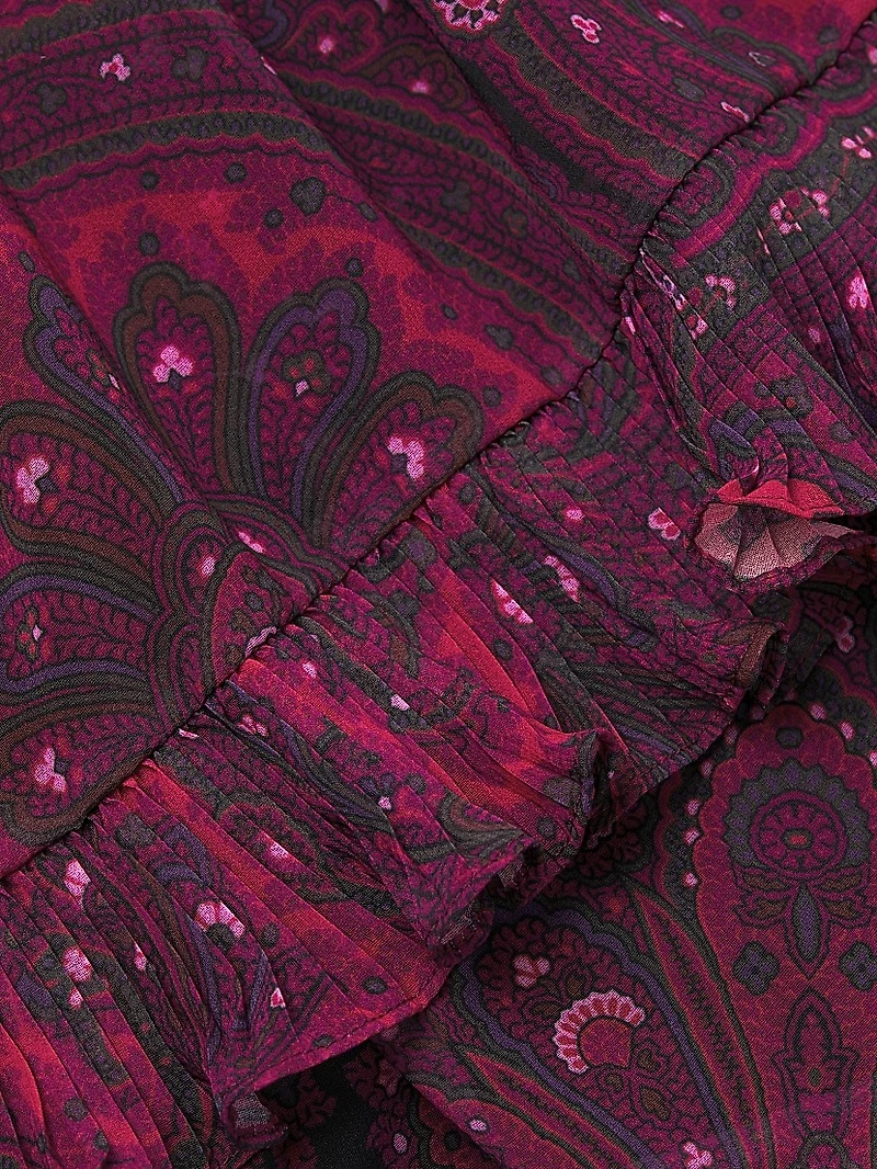 Trinitiy Printed Ruffled Dress