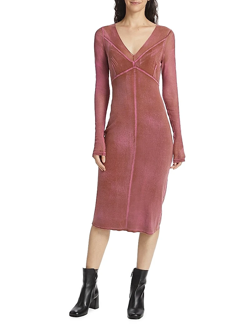 Poppy Cotton Mesh Midi-Dress