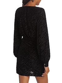 Kalan Leopard Wrap Minidress