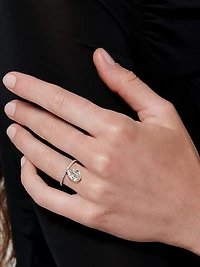 Tear 18K Yellow Gold & TCW Lab-Grown Diamond Ring