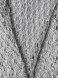Sinclair Metallic Crochet Short-Sleeve Minidress