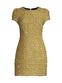 Rowen Metallic Tweed Minidress