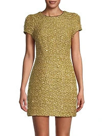Rowen Metallic Tweed Minidress