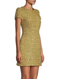 Rowen Metallic Tweed Minidress