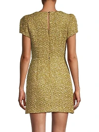 Rowen Metallic Tweed Minidress