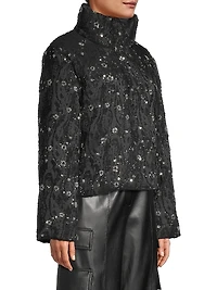 Hayes Beaded Puffer Crop Jacket