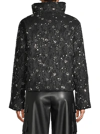 Hayes Beaded Puffer Crop Jacket