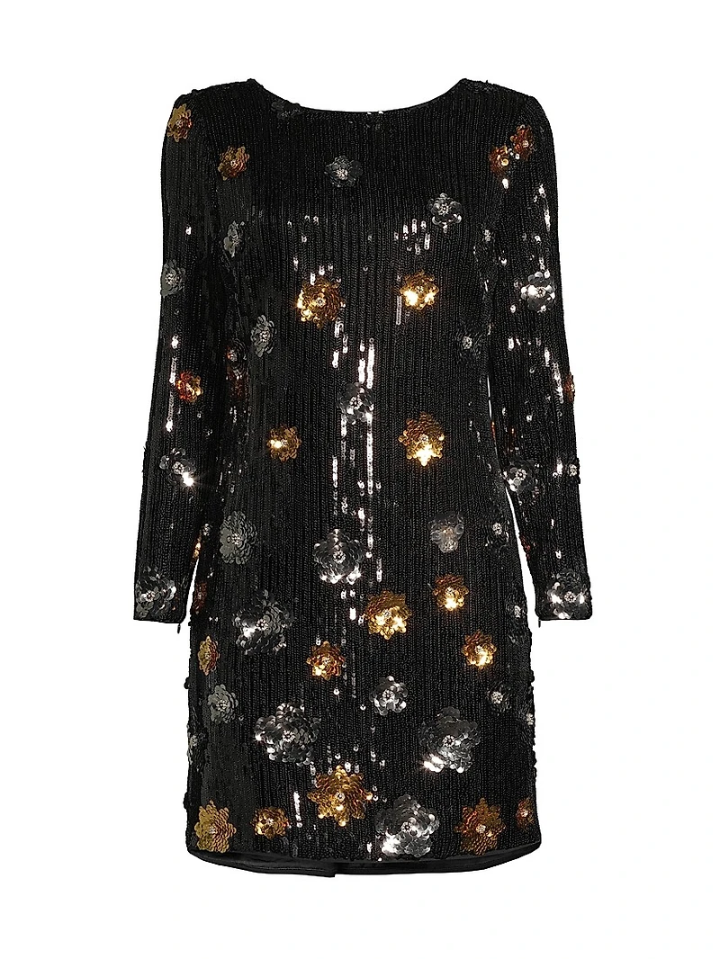 Selene 3D Floral Sequin Minidress