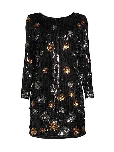 Selene 3D Floral Sequin Minidress