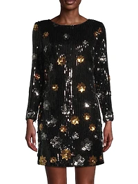 Selene 3D Floral Sequin Minidress