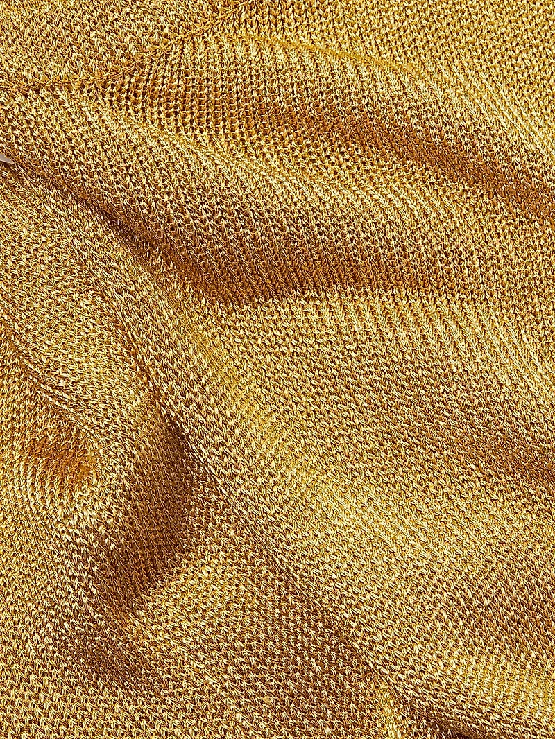 Senna Metallic One-Shoulder Midi-Dress