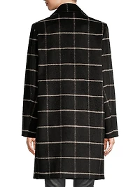 Plaid Double-Breasted Coat