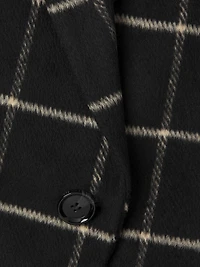 Plaid Double-Breasted Coat