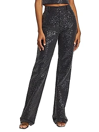 Sequin Flared Pants