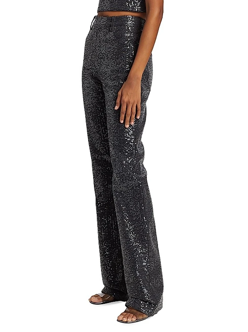 Sequin Flared Pants