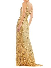 Sleeveless Sequin Gown