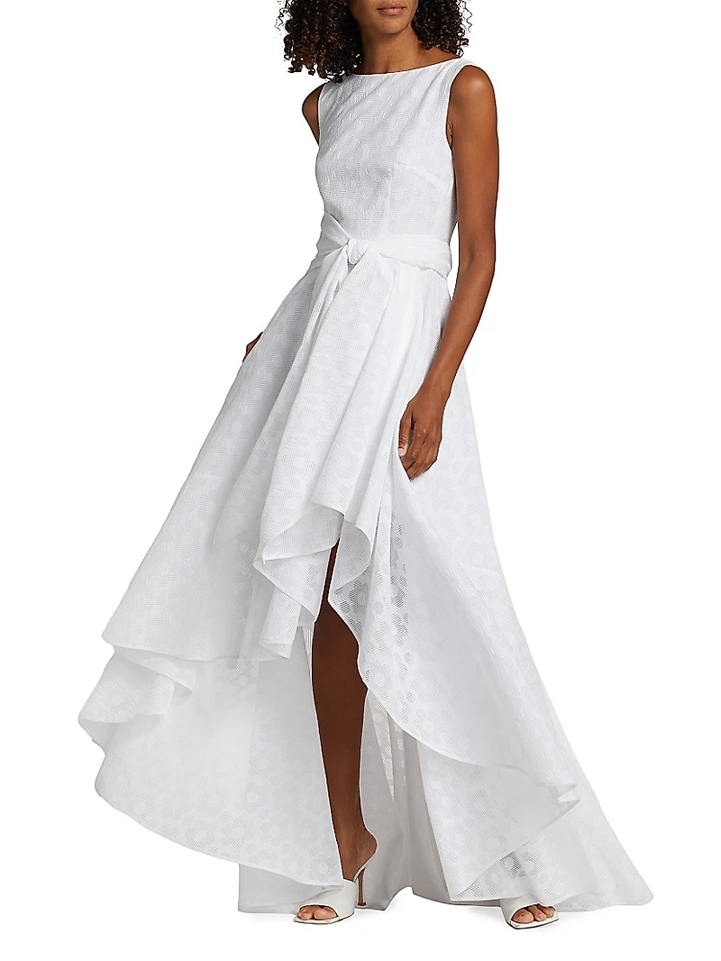 Pril Flower Organdy Fit & Flare Cocktail Dress