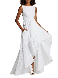 Pril Flower Organdy Fit & Flare Cocktail Dress