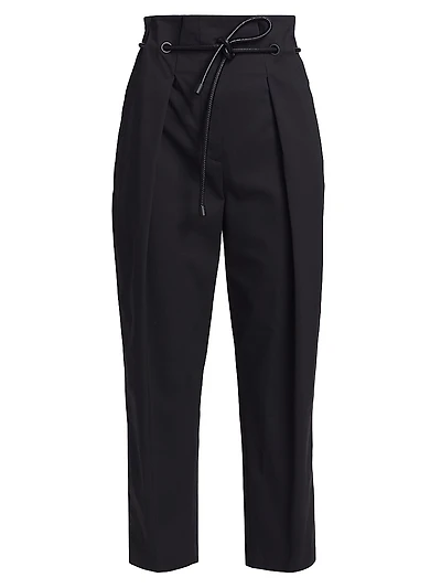 Orgami Belted Straight-Leg Trousers