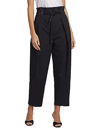 Orgami Belted Straight-Leg Trousers