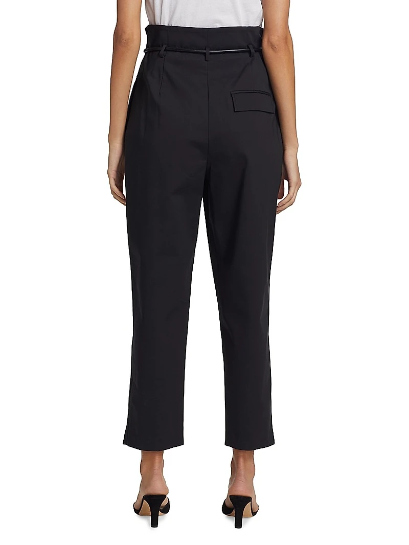 Orgami Belted Straight-Leg Trousers