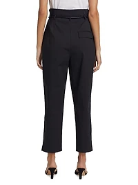 Orgami Belted Straight-Leg Trousers
