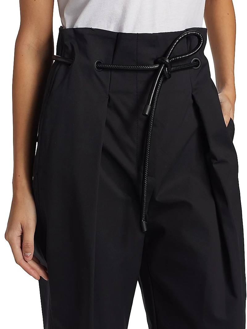 Orgami Belted Straight-Leg Trousers