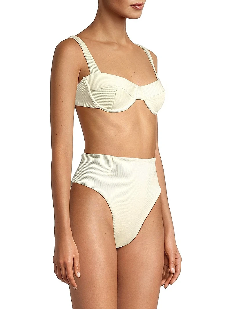 Gaia Rib-Knit Bikini Top