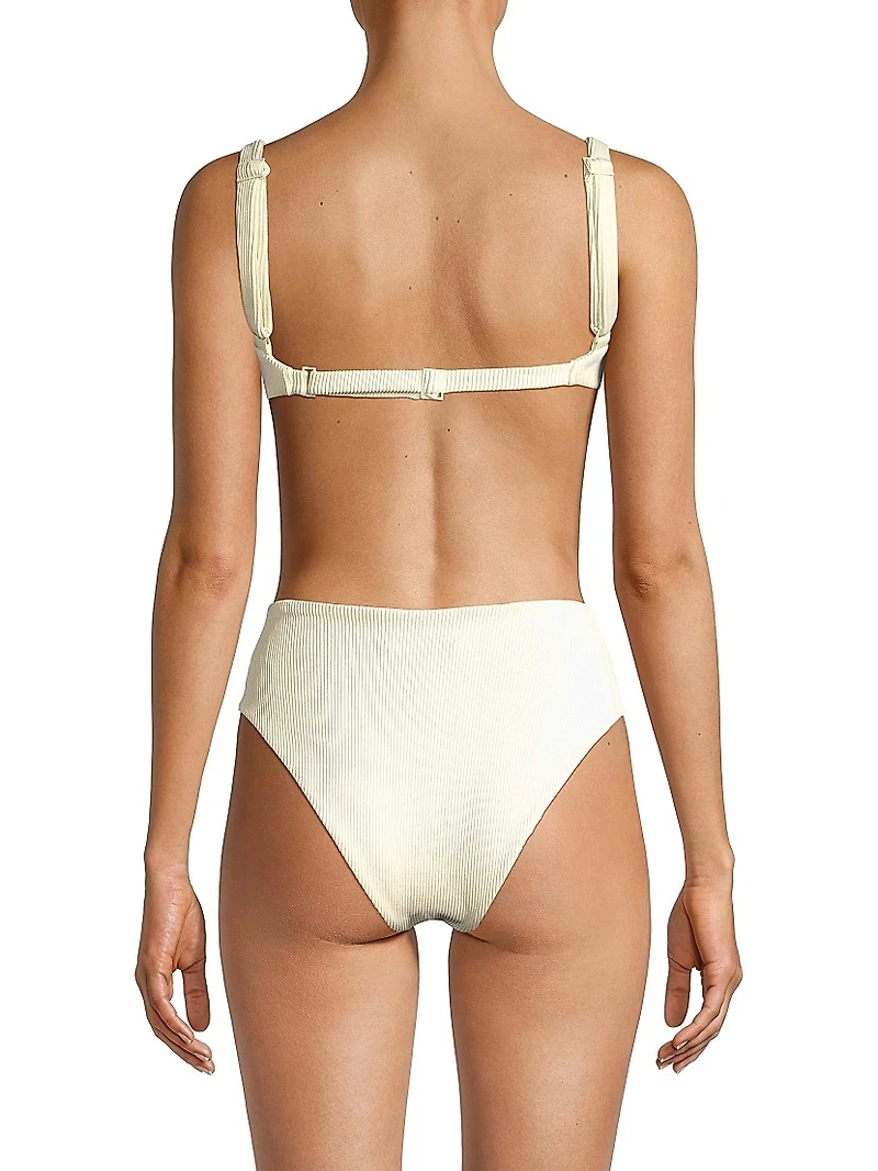 Gaia Rib-Knit Bikini Top